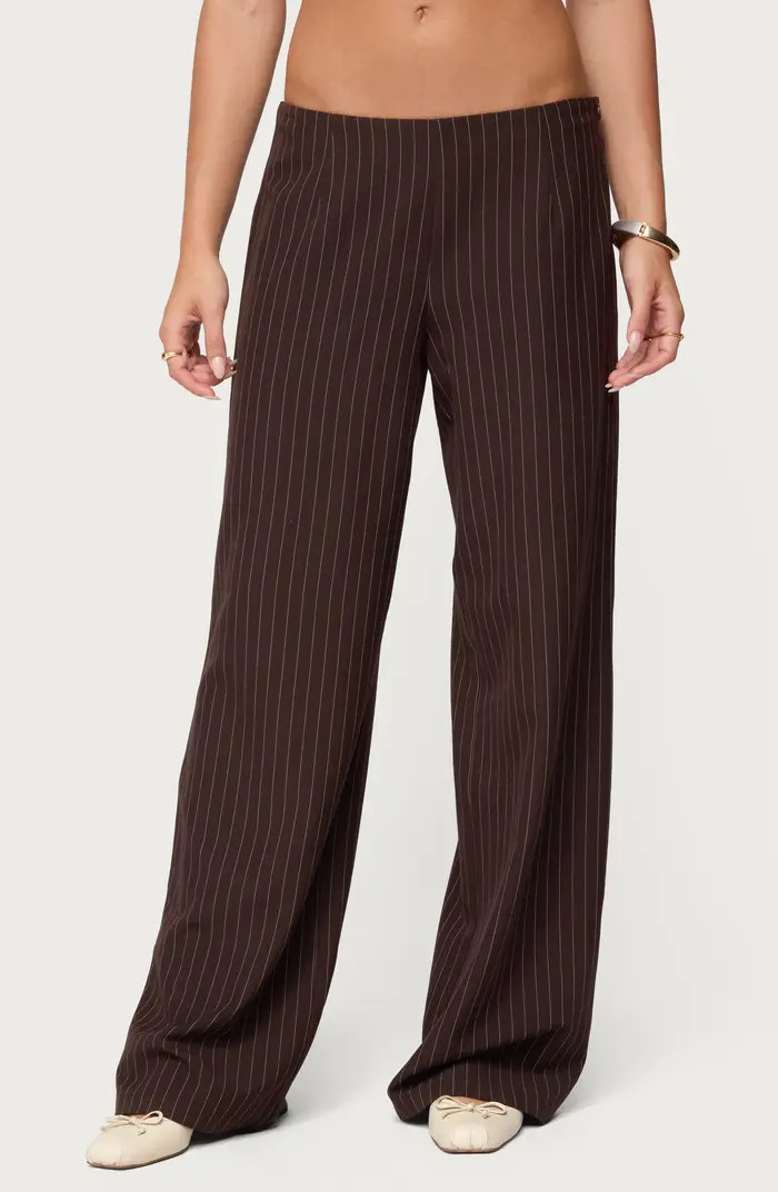 Kerie Wide Leg Pinstripe Pants | Nordstrom