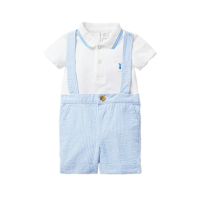 Janie and Jack baby-boys  Polo Seersucker Overall Set, 1824 | Walmart (US)