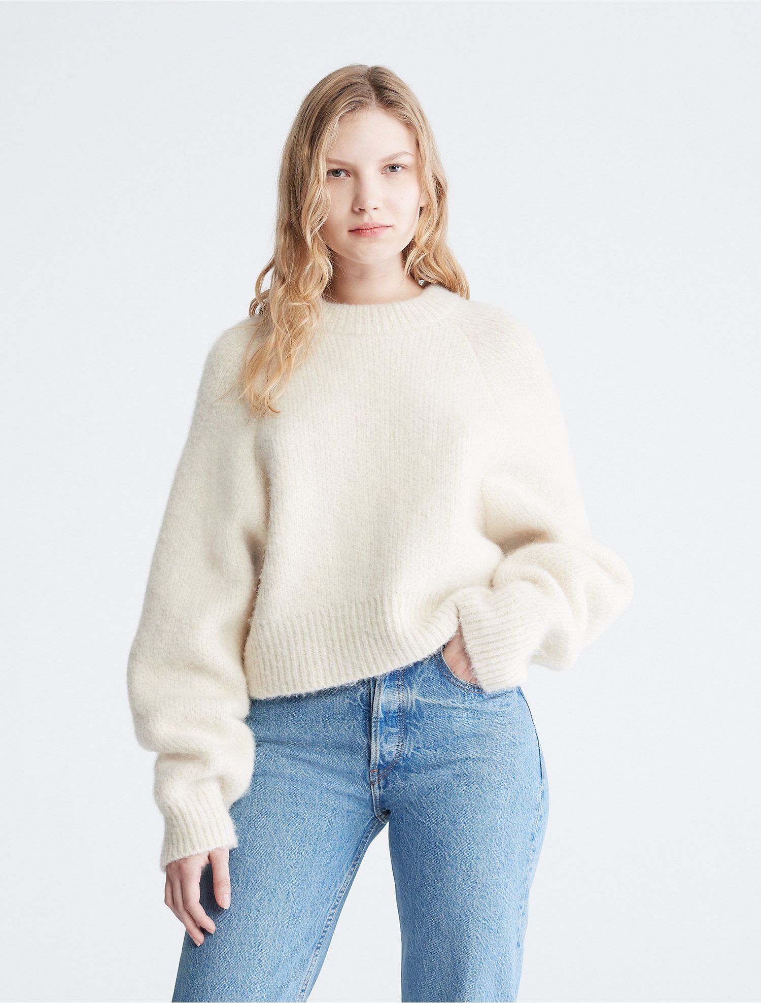 Uplift Wool Knit Crewneck Sweater | Calvin Klein | Calvin Klein (US)