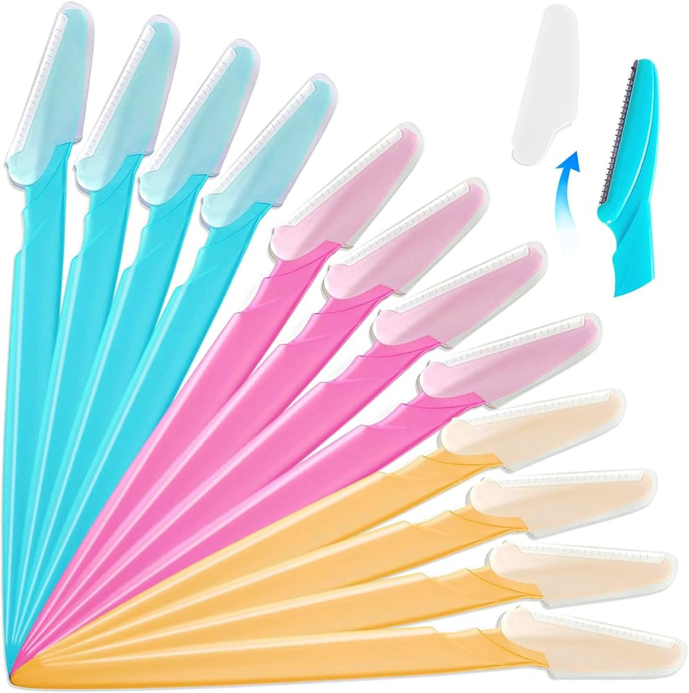 12 Pcs Face Razors for Women, Dermaplane Tool Eyebrow Razor for Trimming and Shaping, Multipurpos... | Amazon (US)