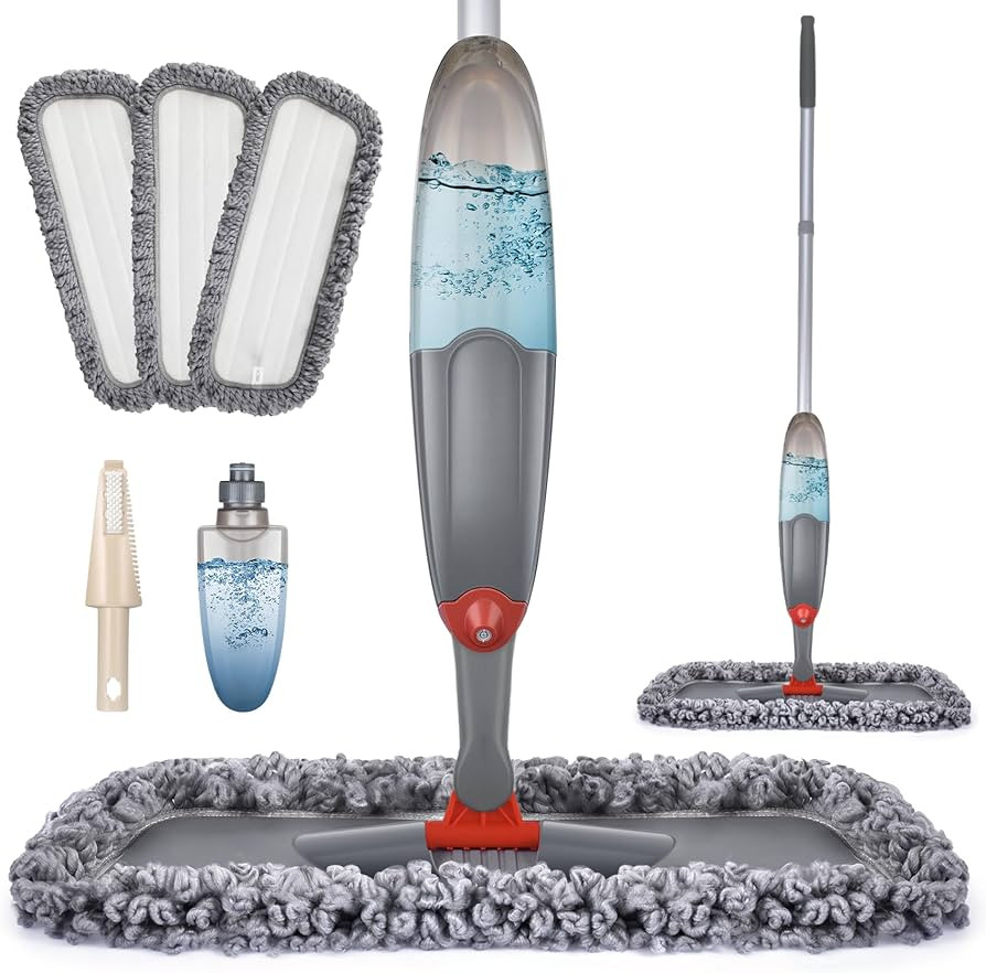Spray Mop for Floor Cleaning, Domi-patrol Microfiber Floor Mop Dry Wet Mop Spray with 3 Washable ... | Amazon (CA)