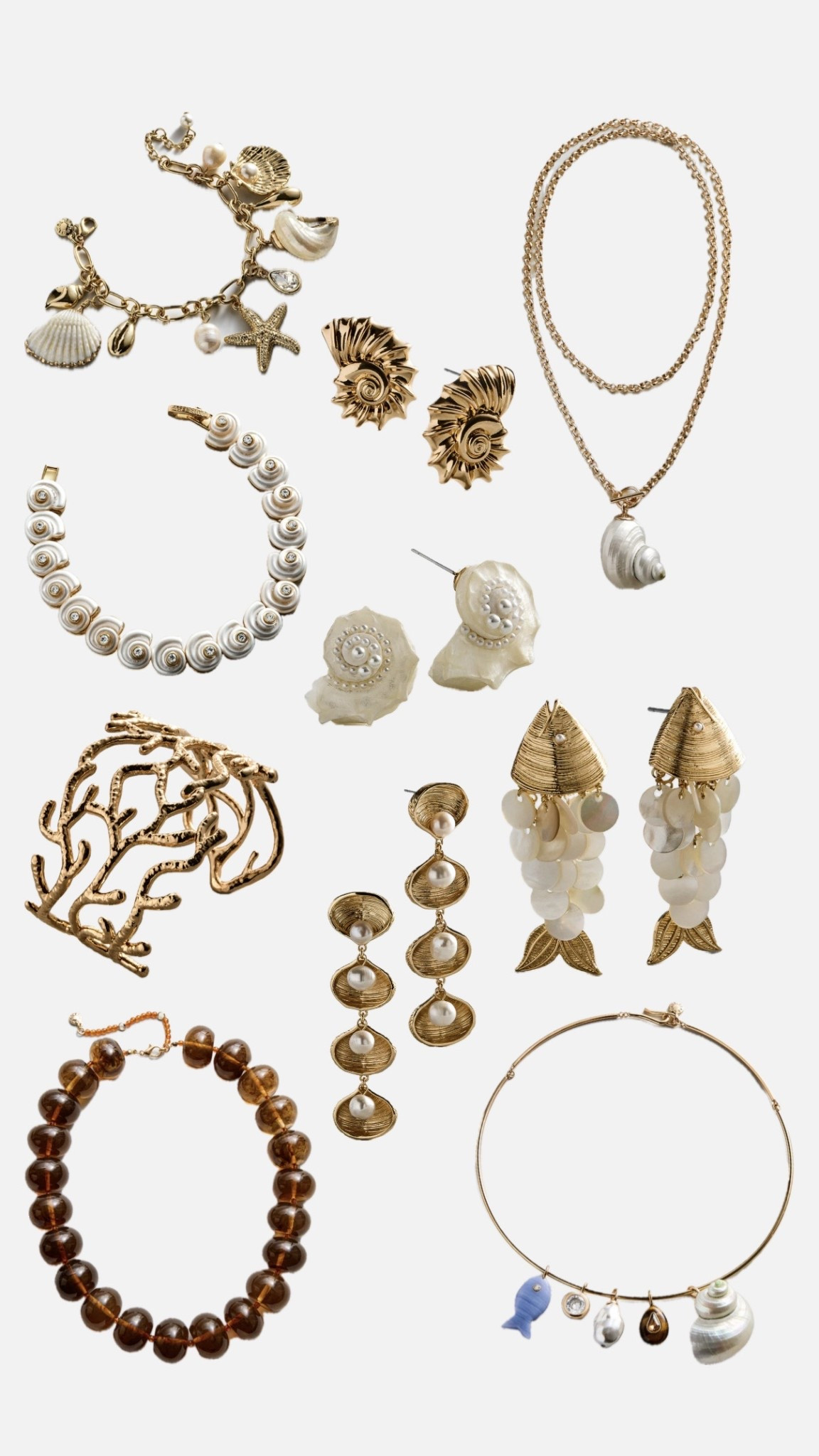 Baublebar always has the best summer and vacation jewelry. Their shell jewelry is so cute and unique. I typically get a few pieces each summer and look forward to wearing them throughout the season and on vacations. 

Shell jewelry. Shell necklace. Vacation jewelry. Vacation necklace. Fish earrings. Pearl earrings. Shell earrings. Shell bracelet. Seashell necklace. Seashell bracelet. Seashell earrings. Hawaii outfits. Vacation outfits. ￼￼

#LTKSeasonal #LTKFestival #LTKSwim