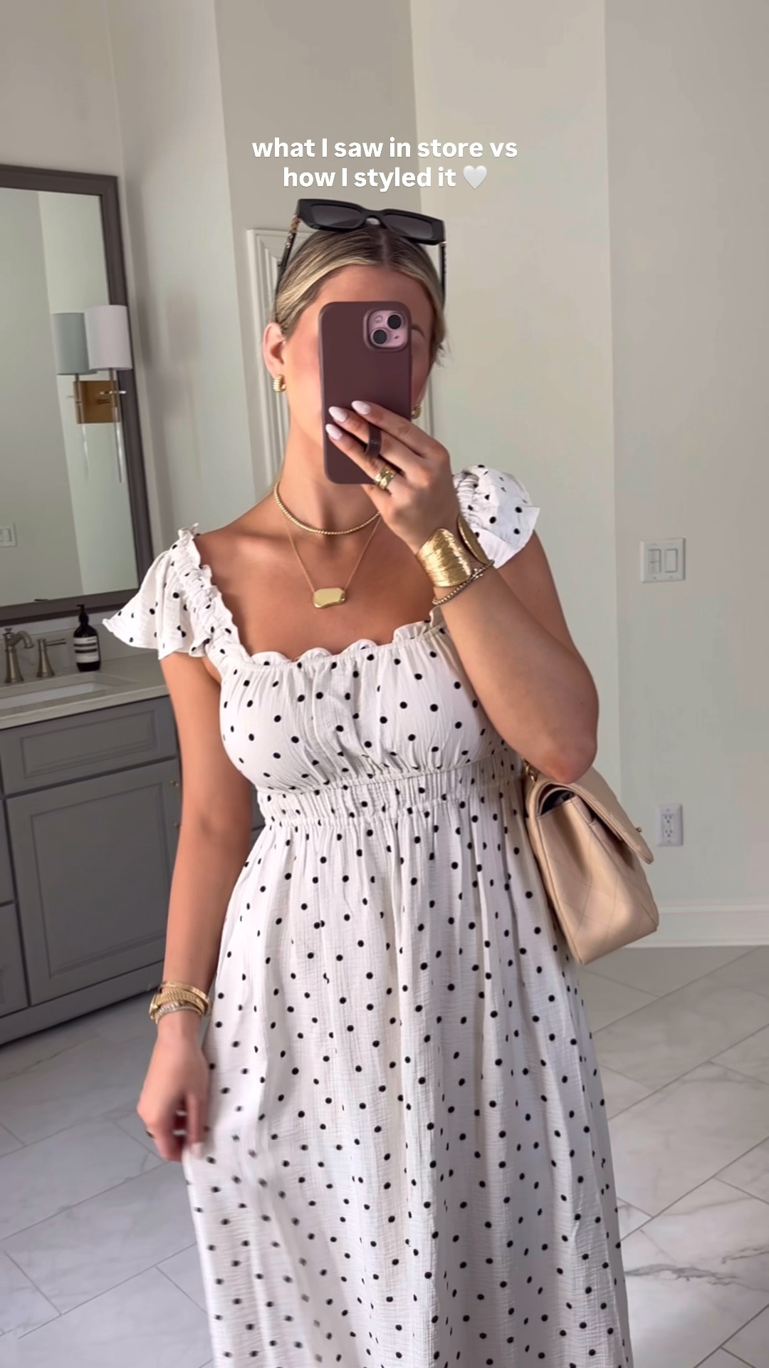 What I saw at Target vs how I styled it! Sized down to a small! 🤍 I love dresses like this because you can throw it on with sandals and still look adorable! 👏🏼

#LTKootd #LTKTall