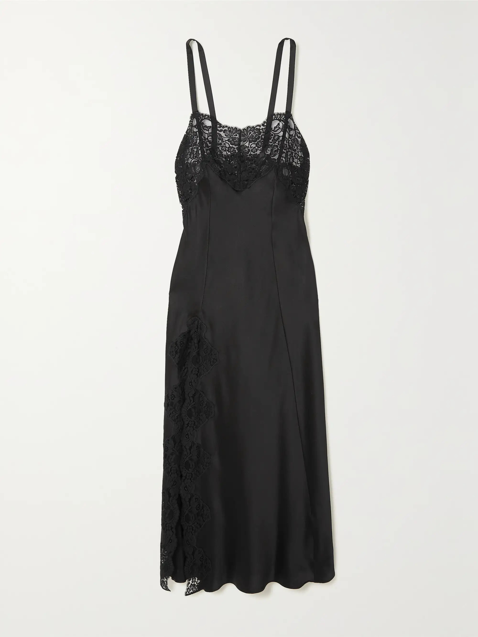 RODARTELace-trimmed silk-satin maxi dress | NET-A-PORTER (US)