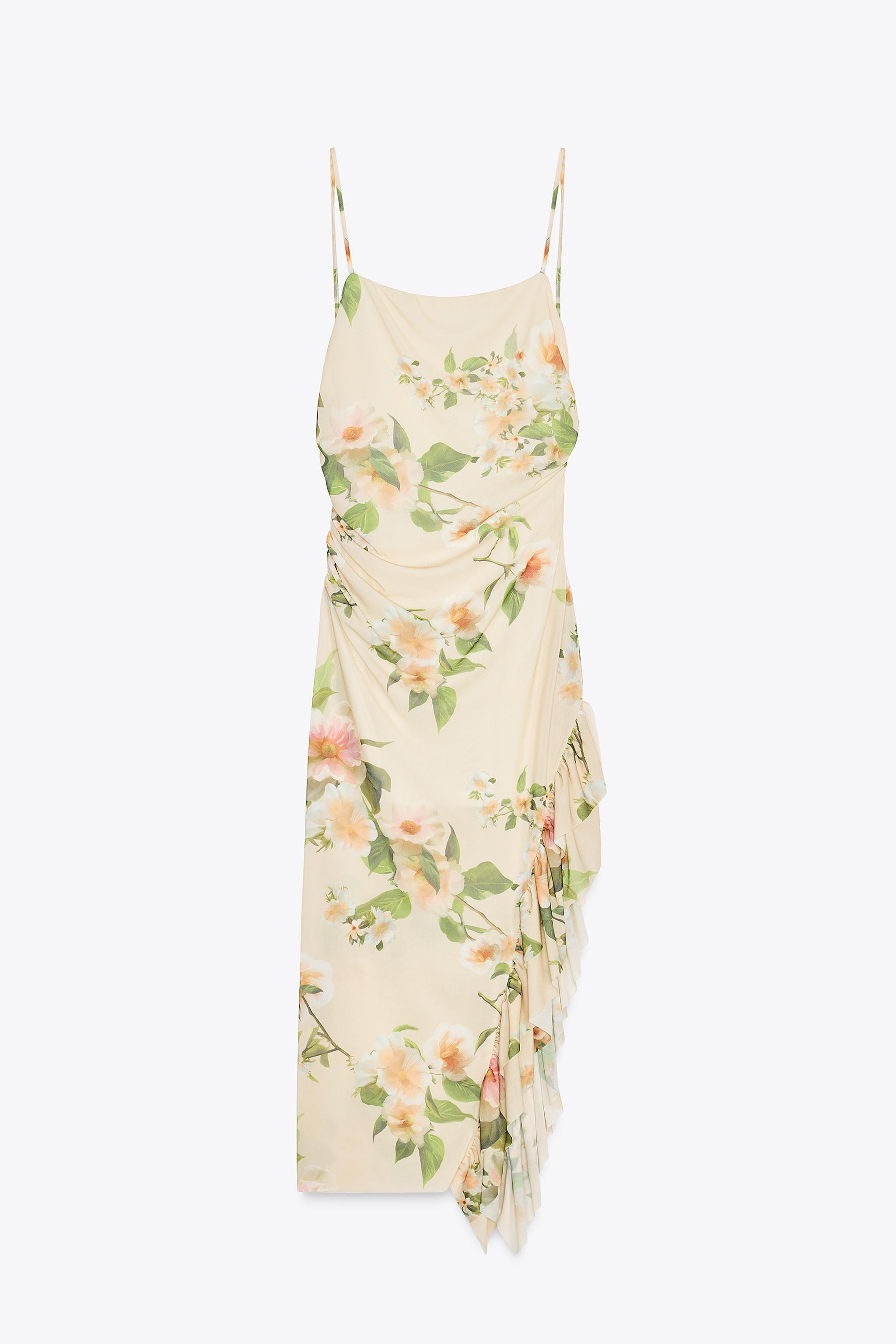 RUFFLED PRINTED DRESS | Zara UK