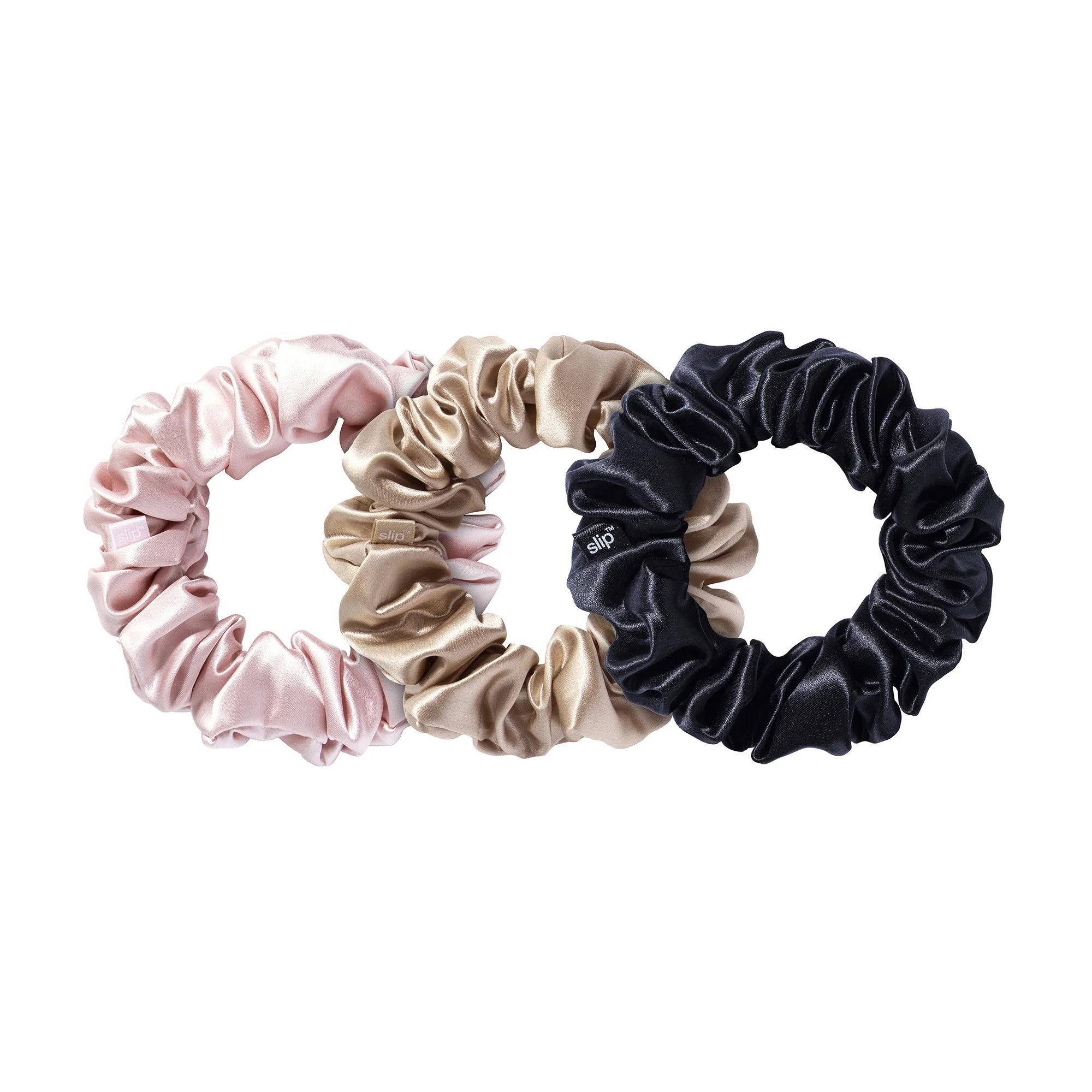 Slip Pure Silk Scrunchies Hair Tie, Assorted Colors, 3 ct | Walmart (US)