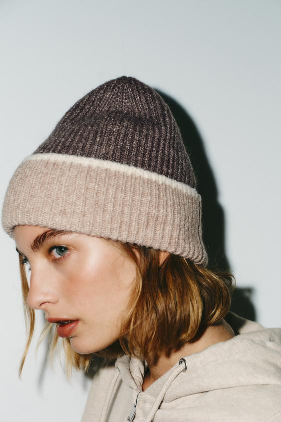 COMBINATION KNIT BEANIE | Zara US