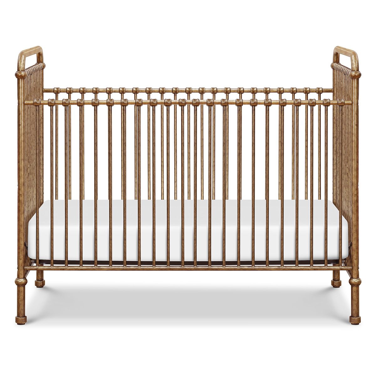 Million Dollar Baby Classic Abigail 3-in-1 Convertible Iron Crib (Color: Vintage Gold) | The Tot