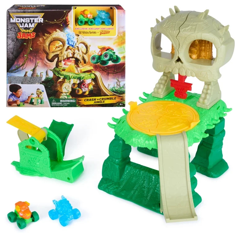 Monster Jam Mini Jams, Crash & Crumble Skull Escape Playset , 2 Exclusive Die-Cast El Toro Loco a... | Walmart (US)