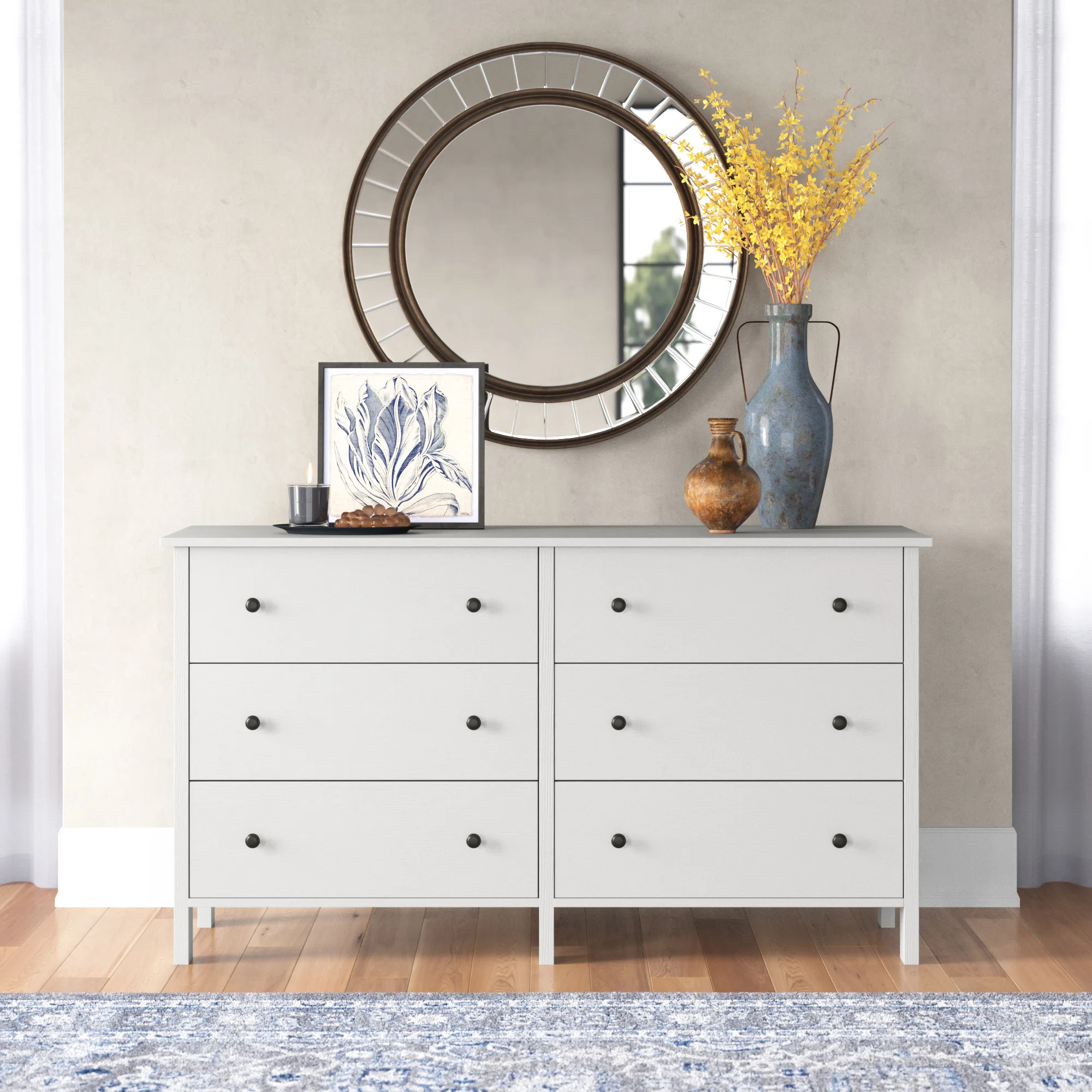 Laurel Foundry Modern Farmhouse® Studley 6 Drawer 52.56" W Double Dresser & Reviews | Wayfair | Wayfair North America