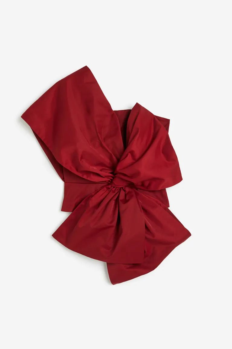 Bow-front Top - Red - Ladies | H&M US | H&M (US + CA)