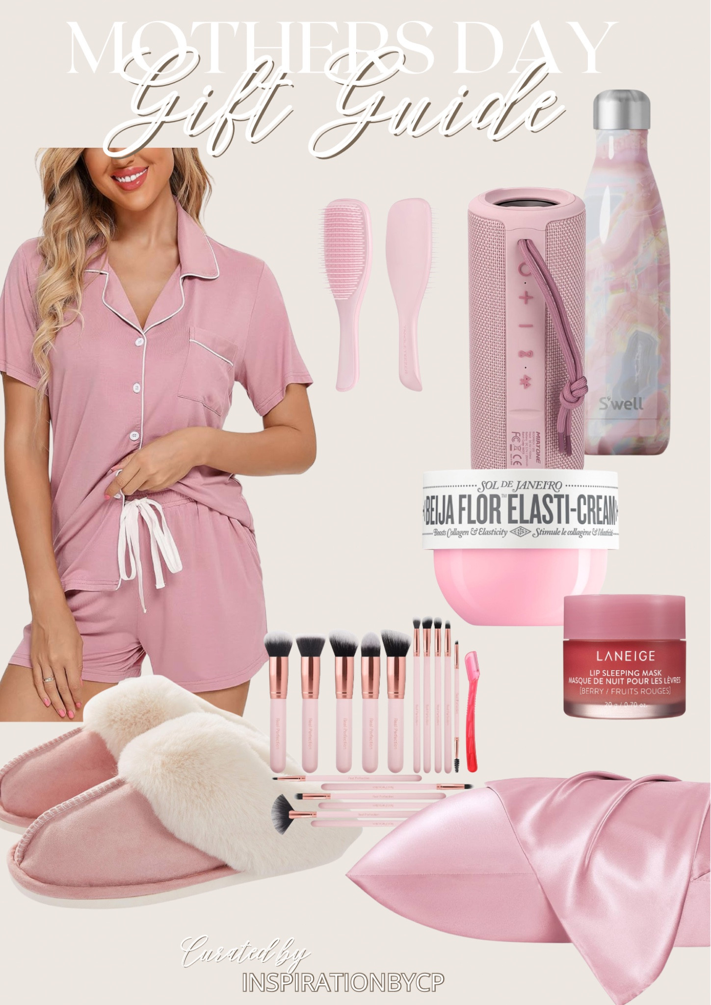MOTHERS DAY GIFT IDEAS
Women pjs, lip balm, slippers, silk pillowcases, makeup brushes, water bottle, insulated water bottle, pink speaker, skin care, gift basket, hair accessories 

#LTKfindsunder50 #LTKGiftGuide #LTKSeasonal