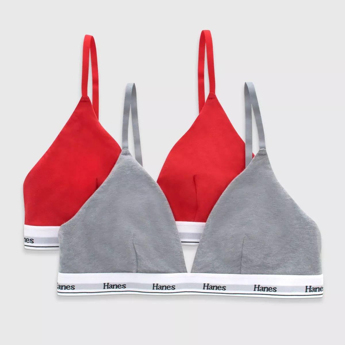 Hanes Originals Women's 2pk Stretch Triangle Bralette MHO102 | Target