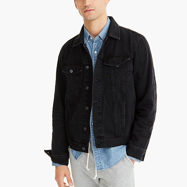 Black denim trucker jacket | J.Crew Factory