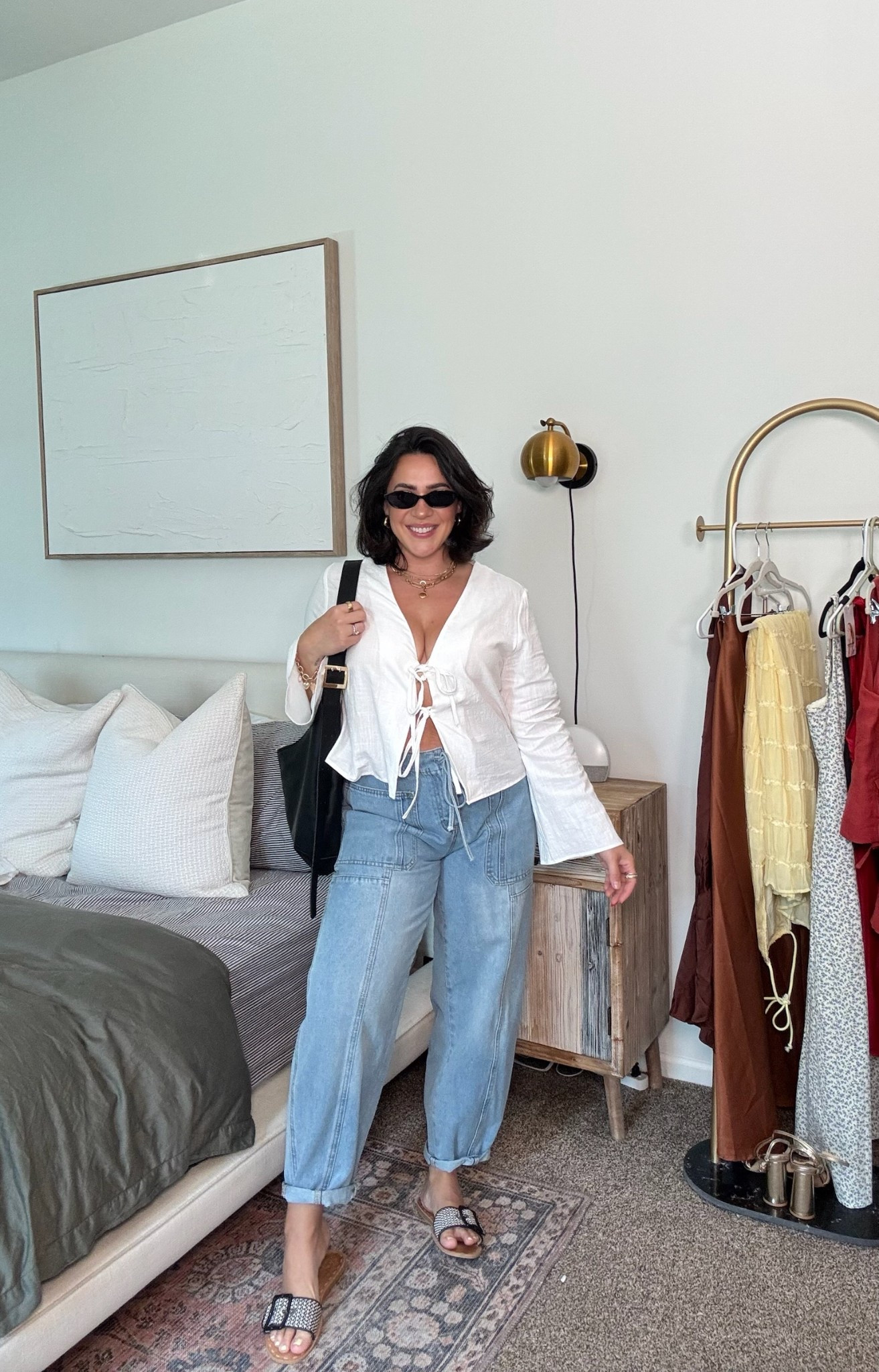 Casual spring outfit all from Amazon! These pants are so comfy they have a drawstring waist, I'm in a L. This details on this top are to die for I love tie front. 

Spring outfit ideas, casual summer outfit, midsize outfit ideas, cute and casual outfit, brunch outfit, size 10

#LTKStyleTip #LTKFindsUnder50 #LTKSeasonal