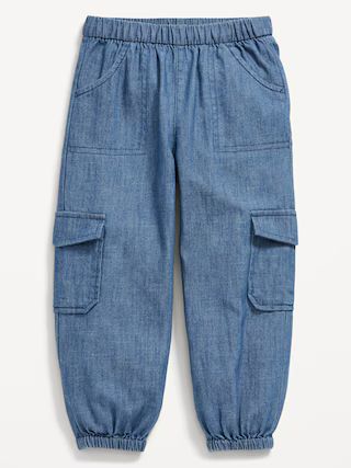 Pull-On Chambray Cargo Pants for Toddler Girls | Old Navy (US)