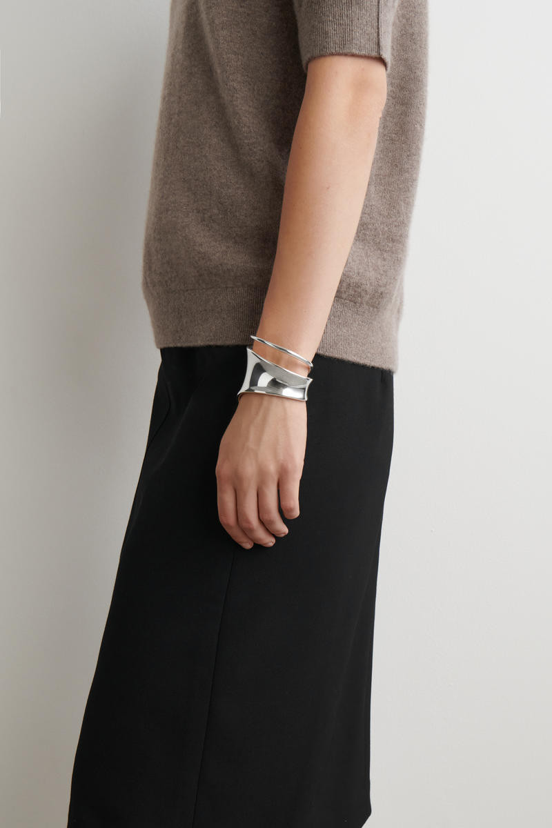 COS Women's Doublewrap Cuff in Silver | Brass | Size: XS/Small | COS (AU)