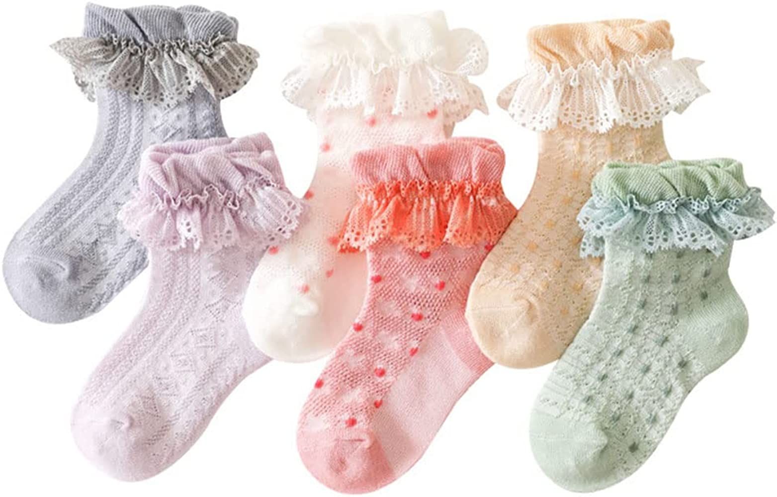 Ruffle Lace-6 Pairs | Amazon (US)