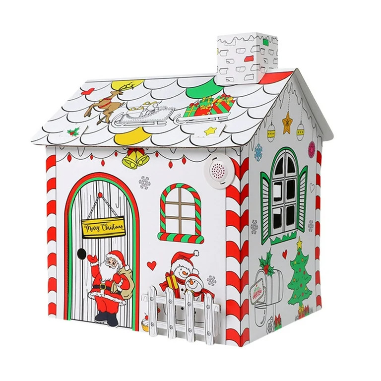 DIY Christmas Playhouse Easily Foldable For Storage Kids' Coloring House Fortress Family Activiti... | Walmart (US)