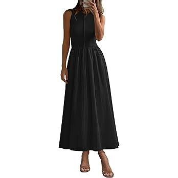 PRETTYGARDEN Maxi Dresses for Women 2026 Summer Casual Sleeveless Patchwork Flowy Vacation Sundre... | Amazon (US)
