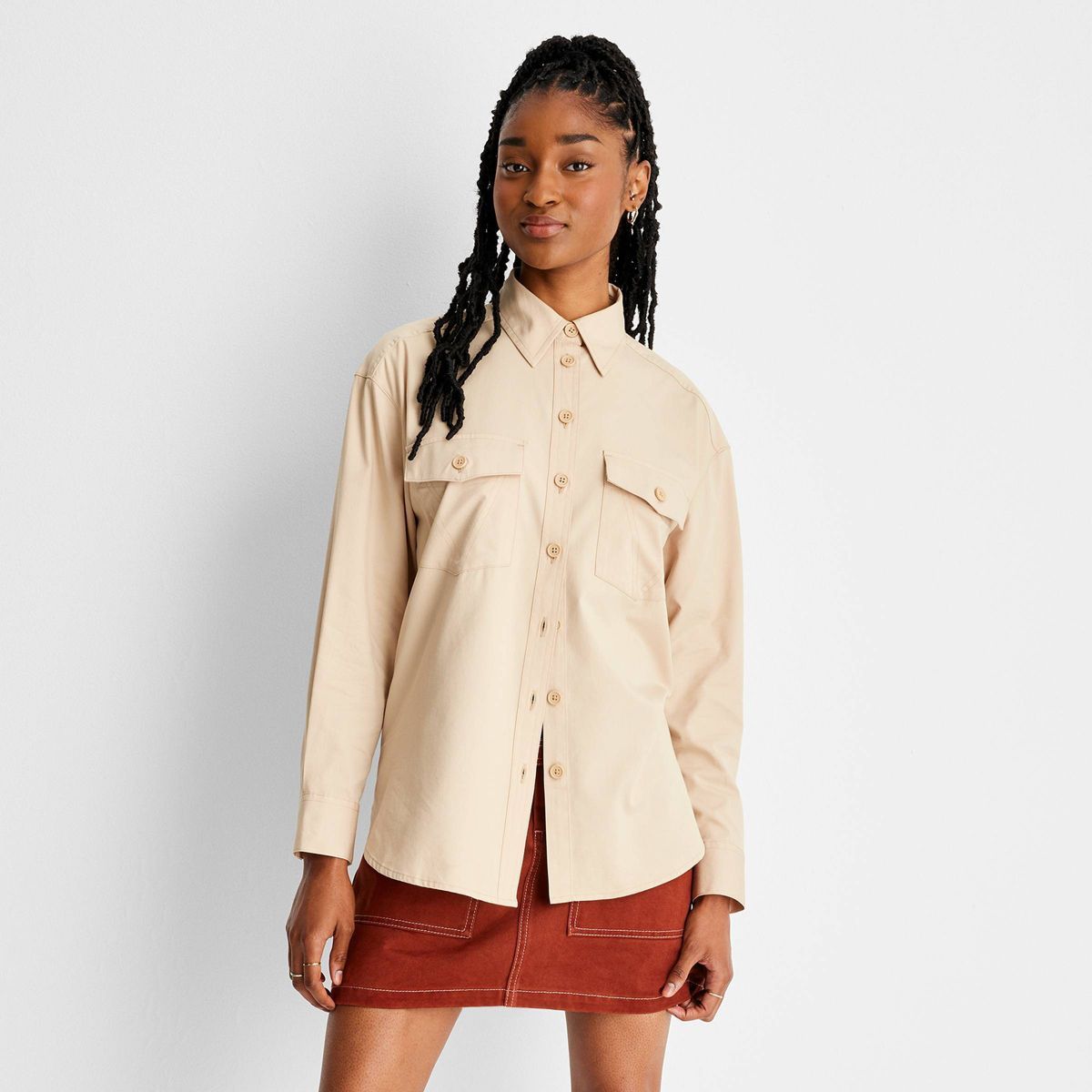 Women's Long Sleeve Western Button-Down Shirt - Future Collective™ with Reese Blutstein | Target