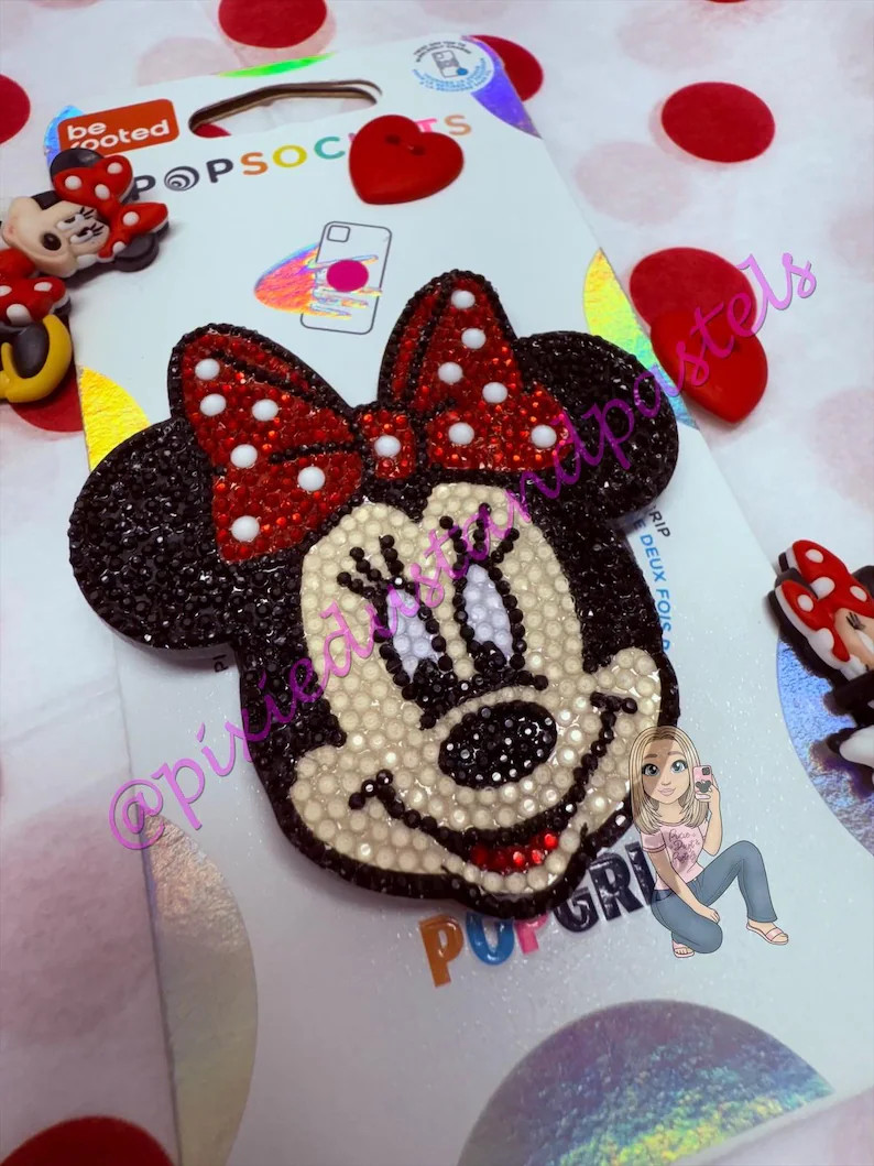 Classic Minnie - Bow-ti-ful Day! Just Bow-ti-ful Phone Socket Accessory Minnie Bling Phone Grip- ... | Etsy (US)