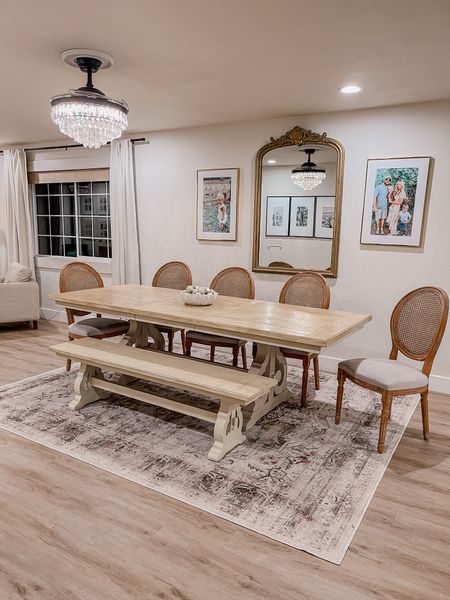 Modern French country dining room. Budget friendly. For any and all budgets. mid century, organic modern, traditional home decor, accessories and furniture. Natural and neutral wood nature inspired. Coastal home. California Casual home. Amazon Farmhouse style budget decor

#LTKFind #LTKhome #LTKstyletip