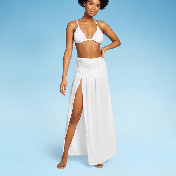 Women's Smocked High Slit Convertible Cover Up Dress - Wild Fable™ | Target