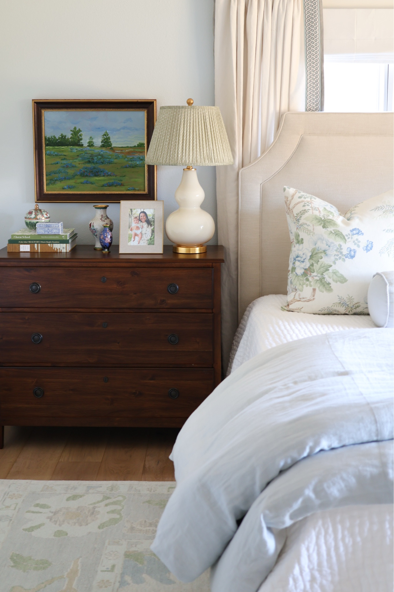 I had the hardest time finding oversized nightstands, but these hit the nail on the head and were a deal! Such good quality too. 