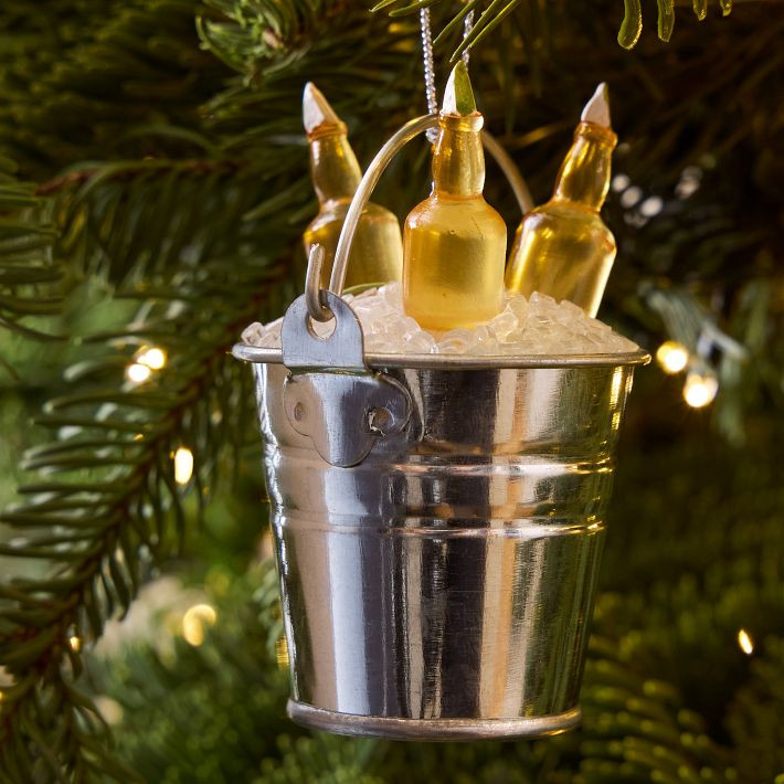 Glass Beer Bucket Ornament | West Elm (US)