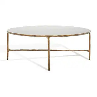 SAFAVIEH Couture Jessa Oval Metal Coffee Table - 40 IN W x 30 IN D x 15 IN H - Overstock - 365570... | Bed Bath & Beyond