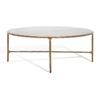 SAFAVIEH Couture Jessa Oval Metal Coffee Table - 40 IN W x 30 IN D x 15 IN H - Overstock - 365570... | Bed Bath & Beyond