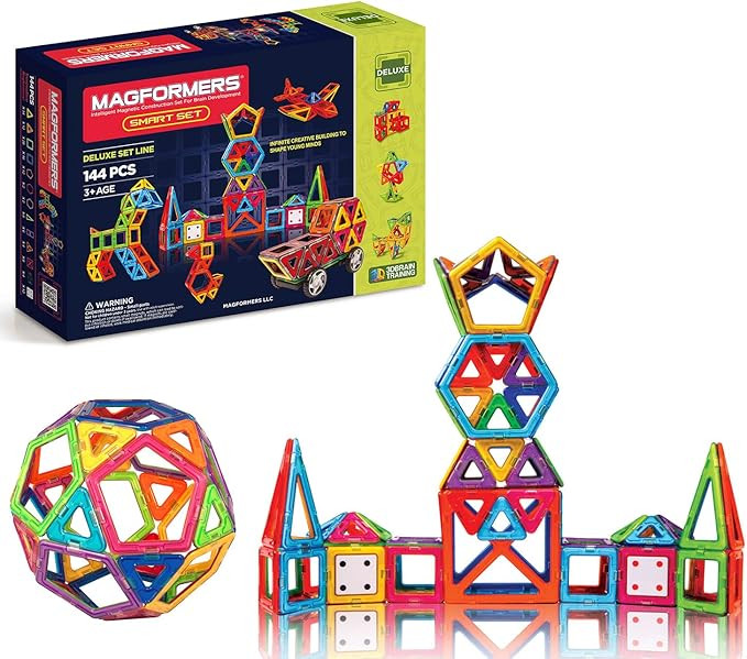 Magformers Smart Set (144-piece ), Deluxe Building Set. Magnetic Building Blocks, Educational Mag... | Amazon (US)