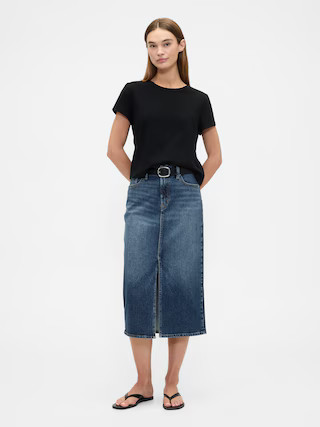 Denim Midi Pencil Skirt | Gap Factory | Gap Factory