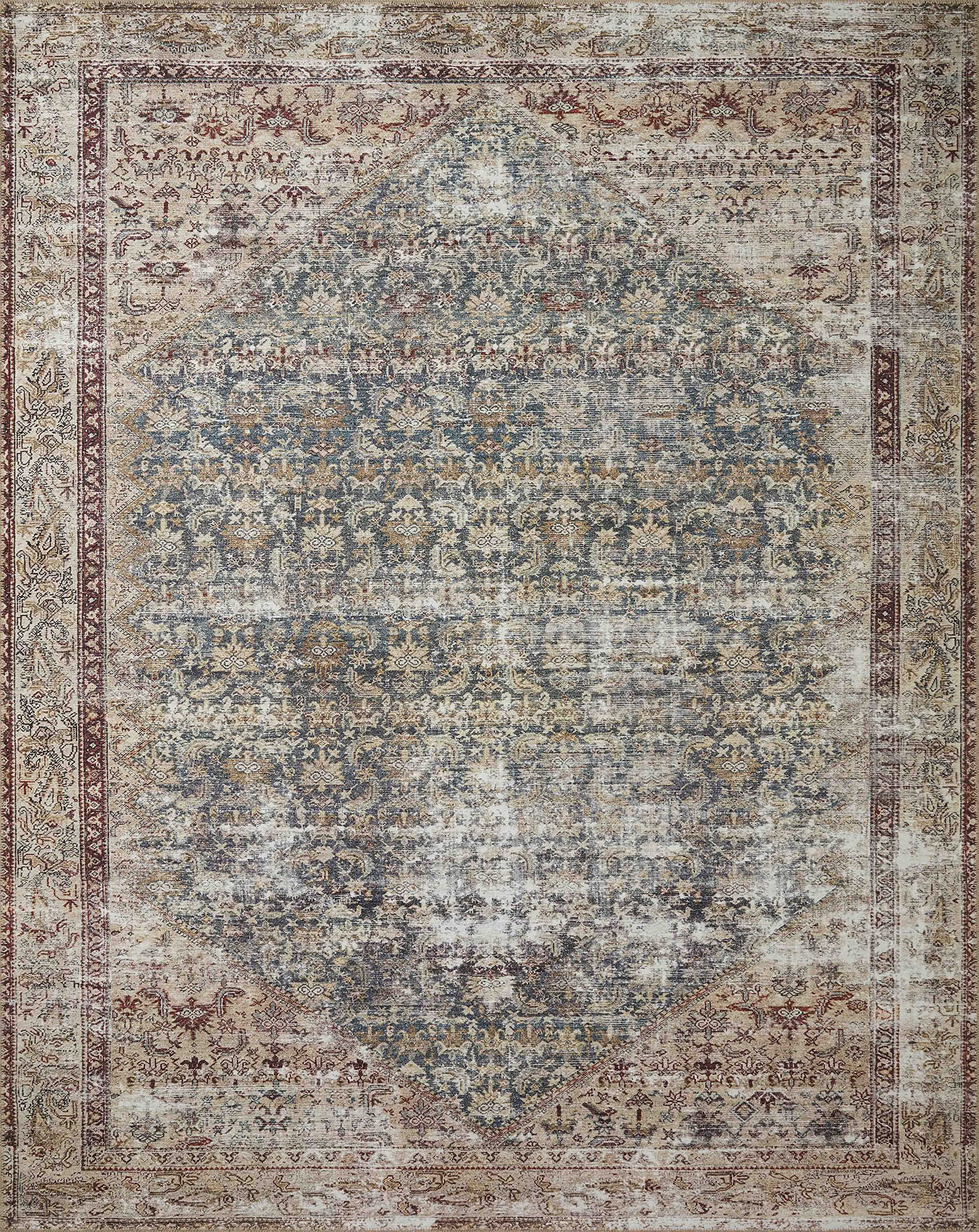 Amber Lewis x Loloi Georgie Collection GER-04 Teal/Antique 10'-0" x 14'-0" Area Rug | Amazon (US)