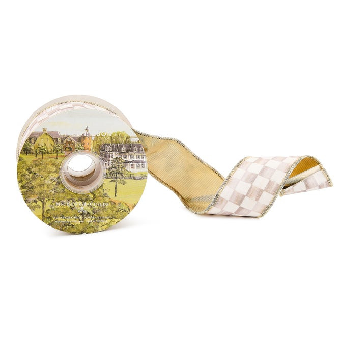 Mocha Check 2" Ribbon | MacKenzie-Childs