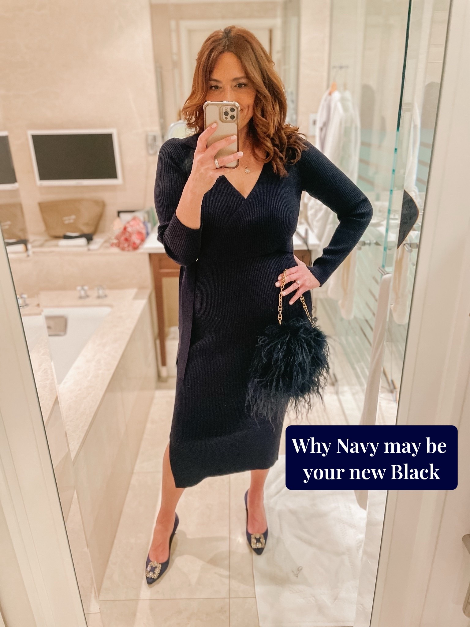 There’s absolutely nothing wrong with a staple LBD but would you believe it doesn’t look as good on everyone compared to Navy. Navy typically harmonizes better with most skin tones whereas black can look stark. Give it a try and see how you feel! 

#LTKmidsize #LTKdresses #LTKover50style