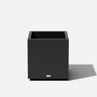 Veradek Cube 22 in. Square Black Plastic Planter | The Home Depot