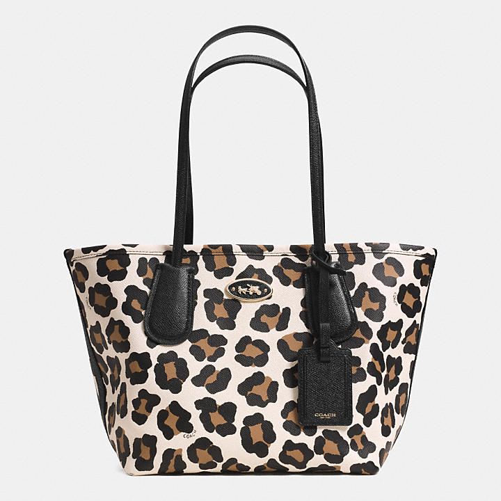 COACHtaxi tote 24 in ocelot print leather | Coach (US)