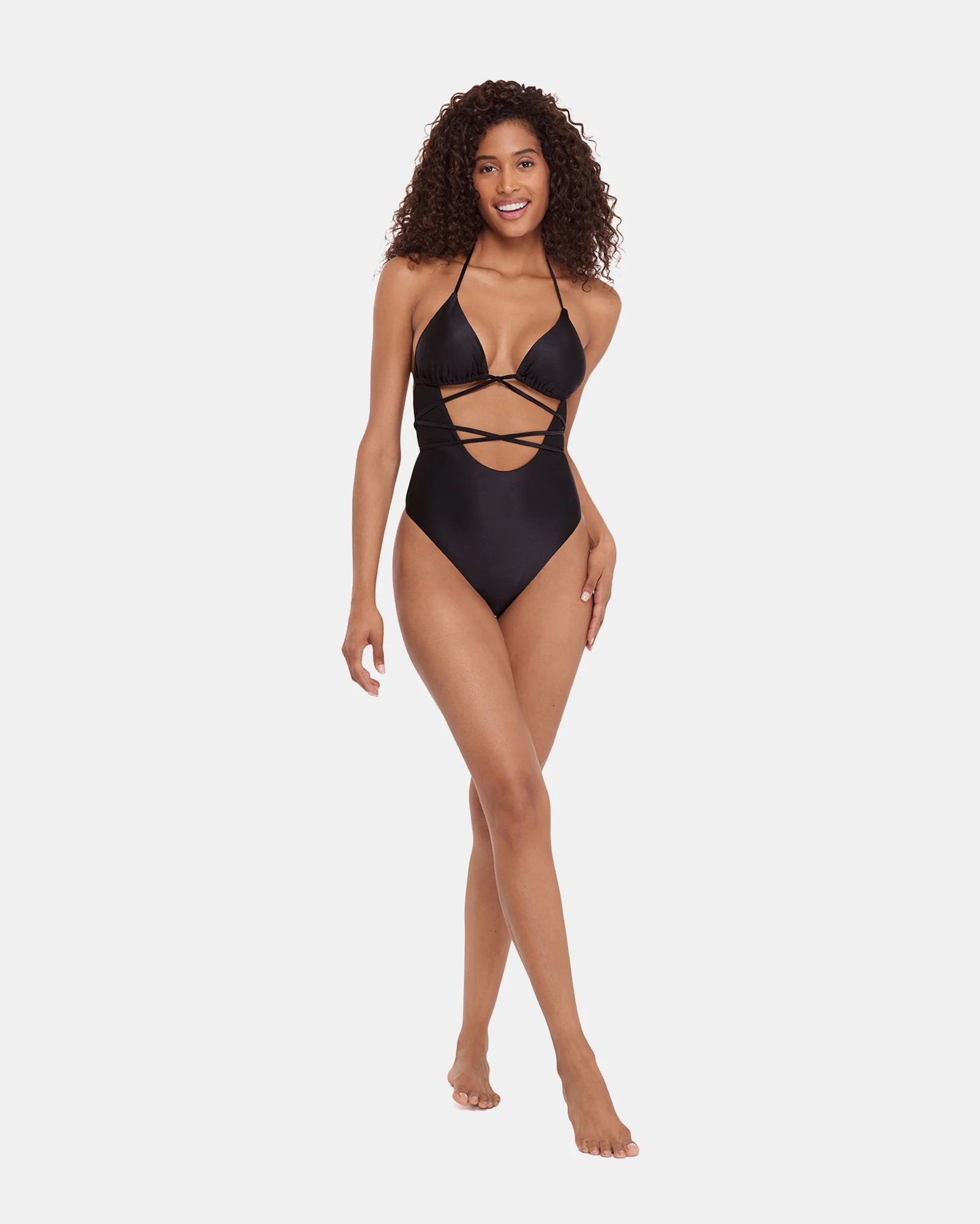 Steve Madden Women's Shine Bright One Piece Swimsuit Strapless - Raven - Size XL - Polyester/Nylon | Steve Madden (US)