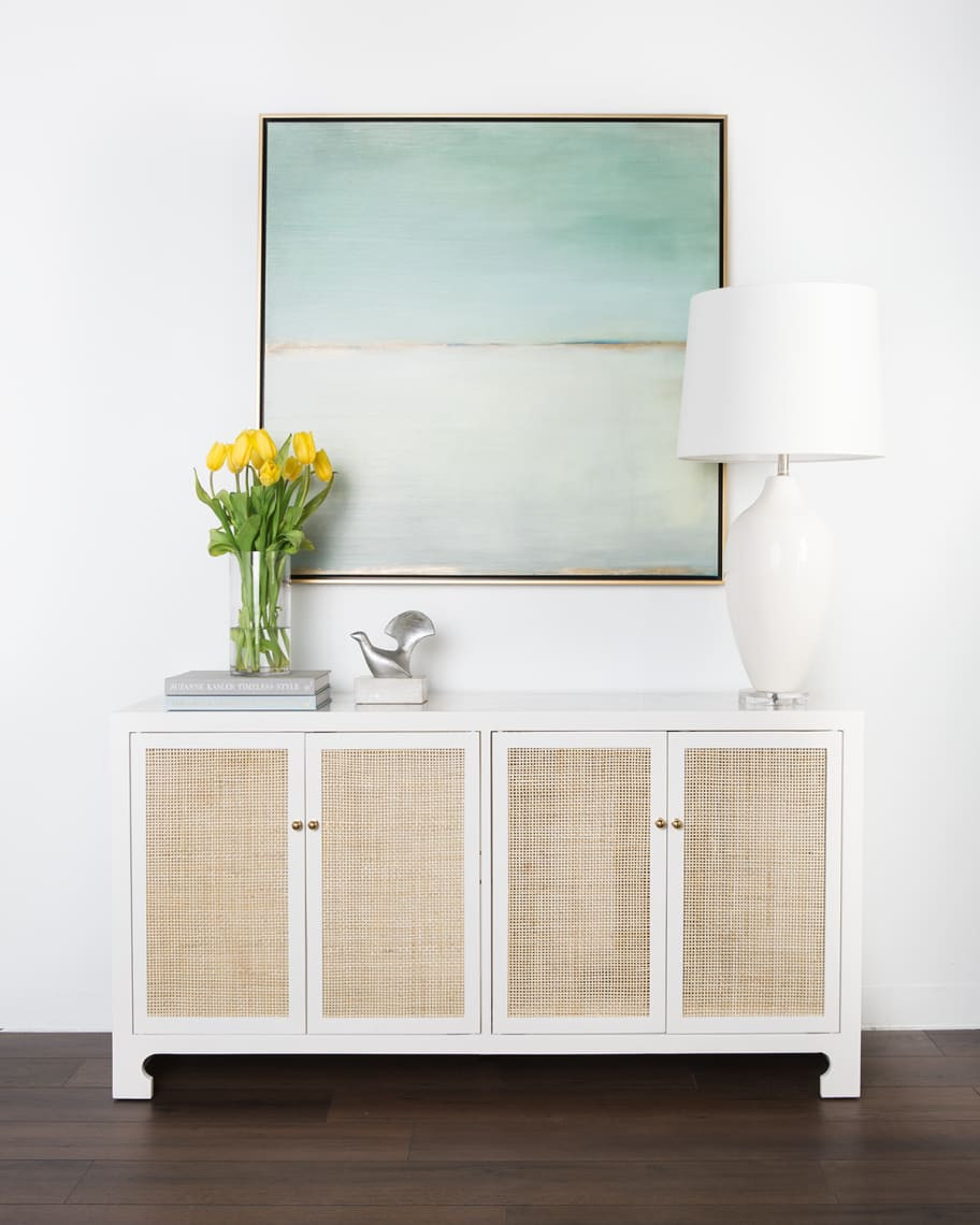 Winnetu Four-Door Cane Console | Neiman Marcus