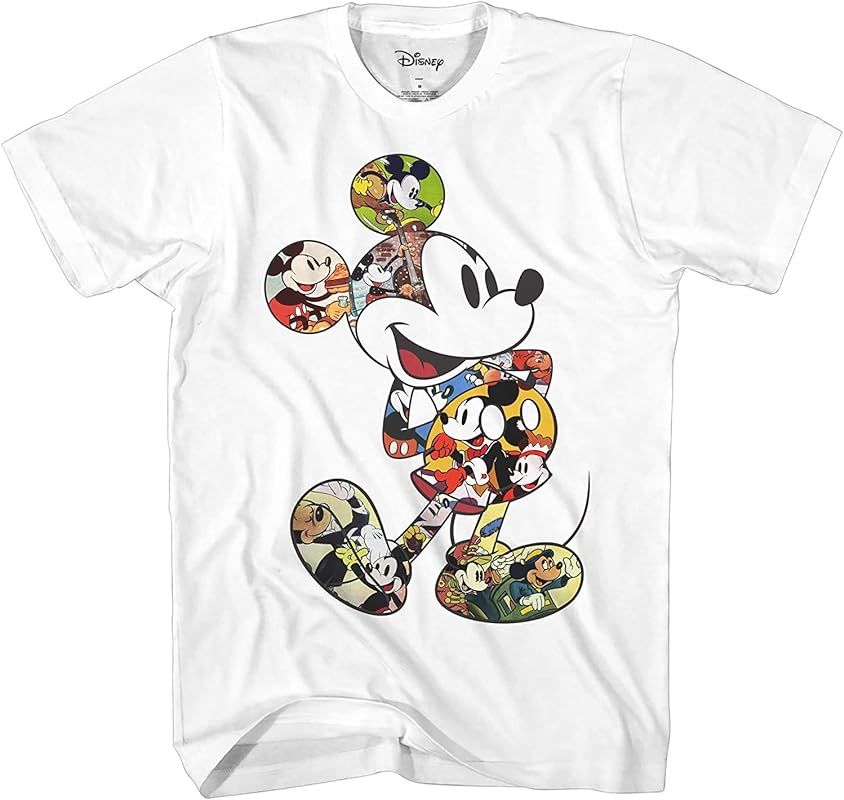Disney Men's Mickey Mouse Vintage Scene Me Graphic T-Shirt | Amazon (US)