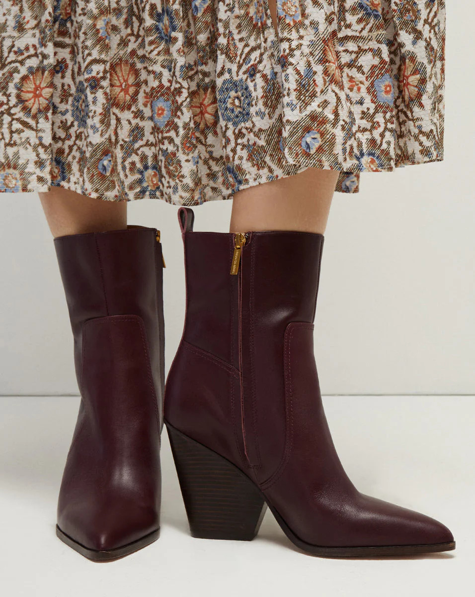 Logan Leather Bootie | Veronica Beard
