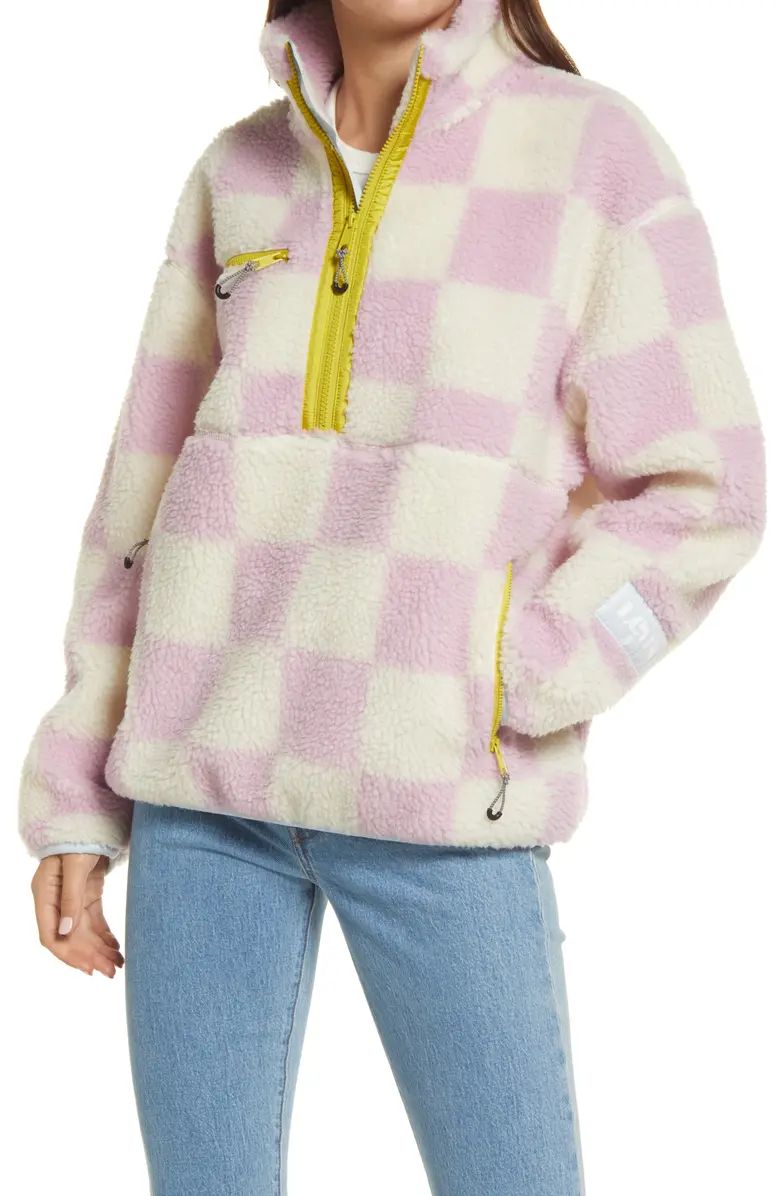 Monty Checked High Pile Fleece Half Zip Pullover | Nordstrom