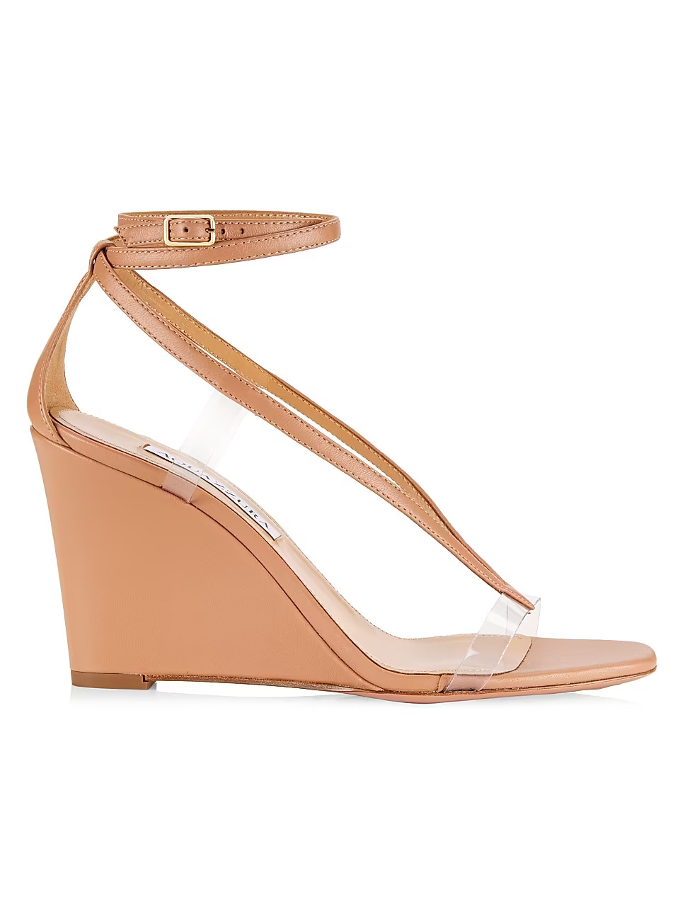 Illusions 90MM Leather & PVC Wedge Sandals | Saks Fifth Avenue
