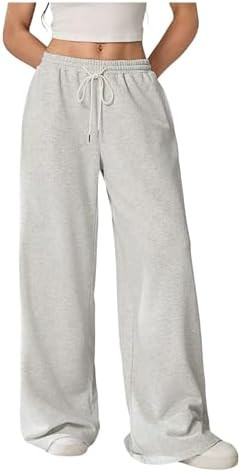 Women's Baggy Sweatpants Drawstring Wide Leg Sweatpants Sports Track Sweat Pants Trousers Joggers | Amazon (US)