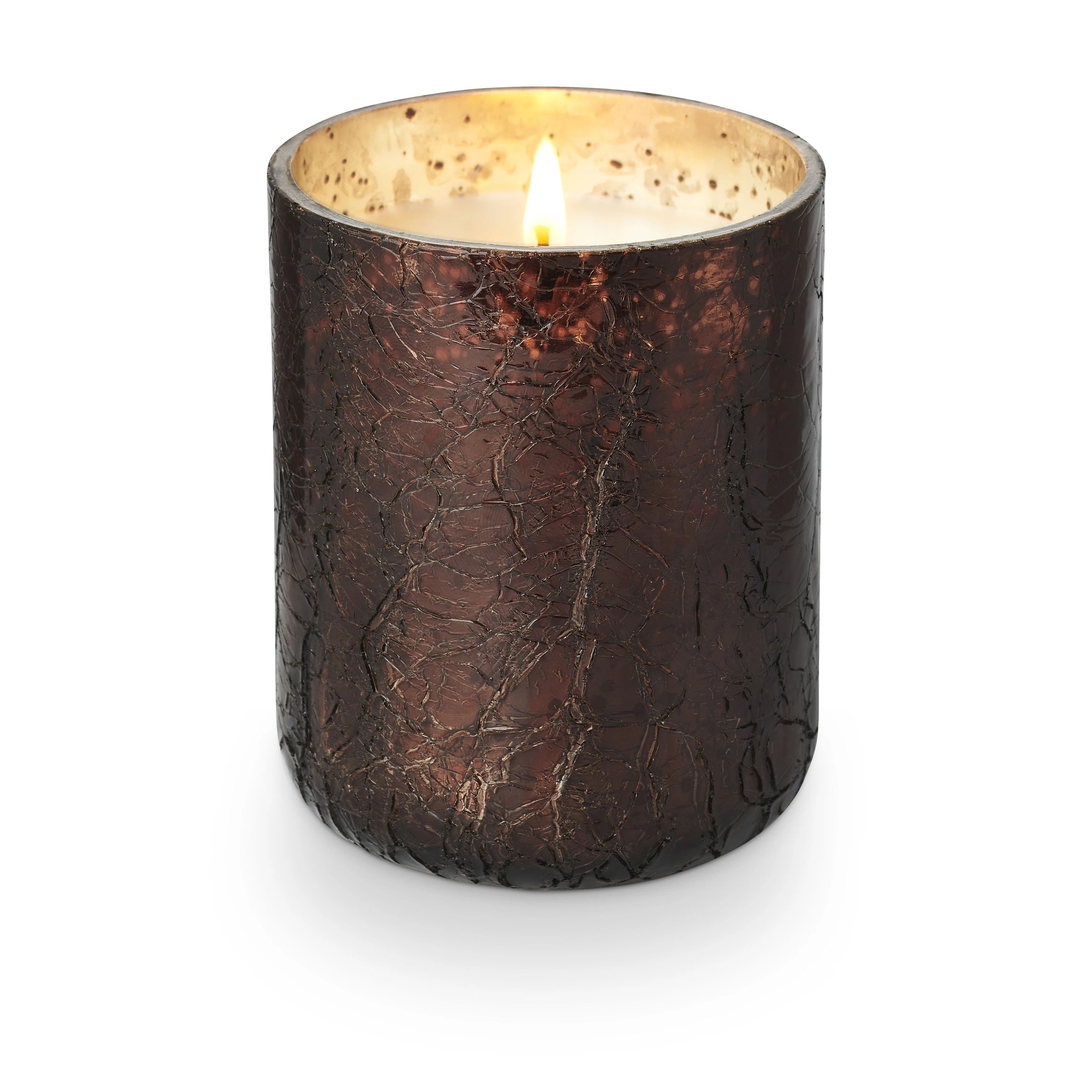 ILLUME Noble Holiday Midnight Pumpkin Small Crackle Glass Candle | Joss & Main