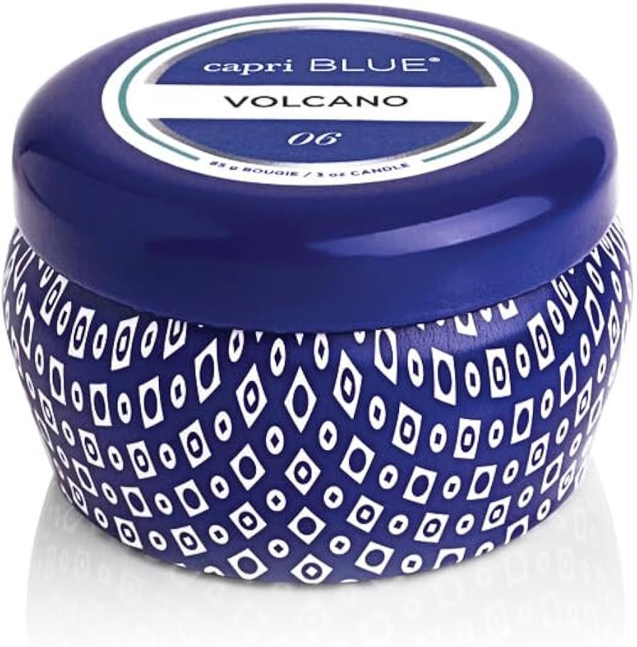 Capri Blue Volcano Scented Candle - Blue Mini Tin Jar Candle - Luxury Aromatherapy Candle with So... | Amazon (US)