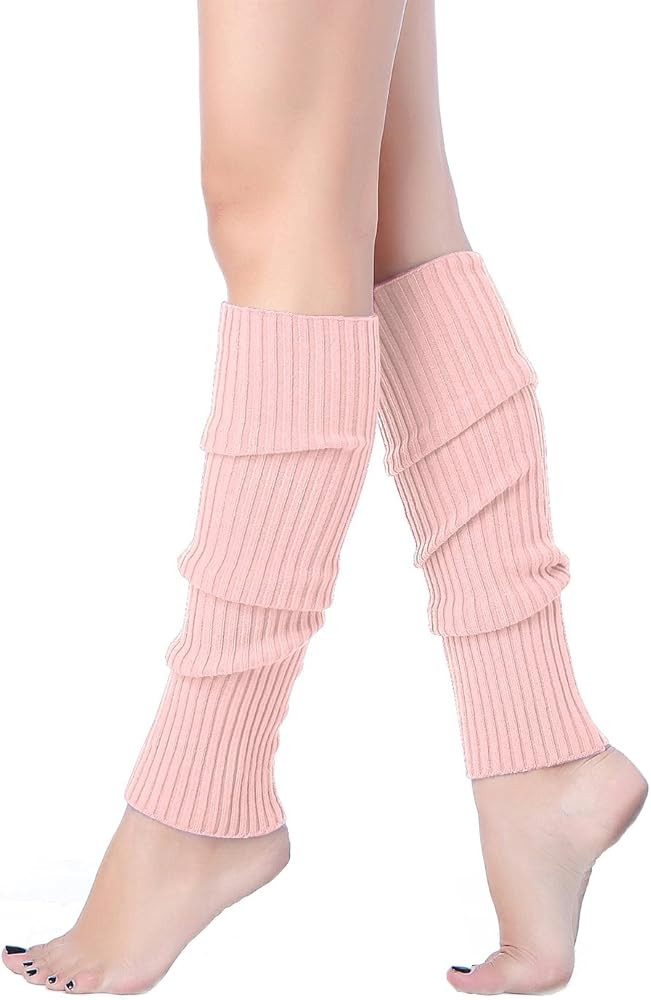v28 Women Juniors Neon Ribbed Leg Warmers for 80s Eighty's Party Sports Yoga | Amazon (US)