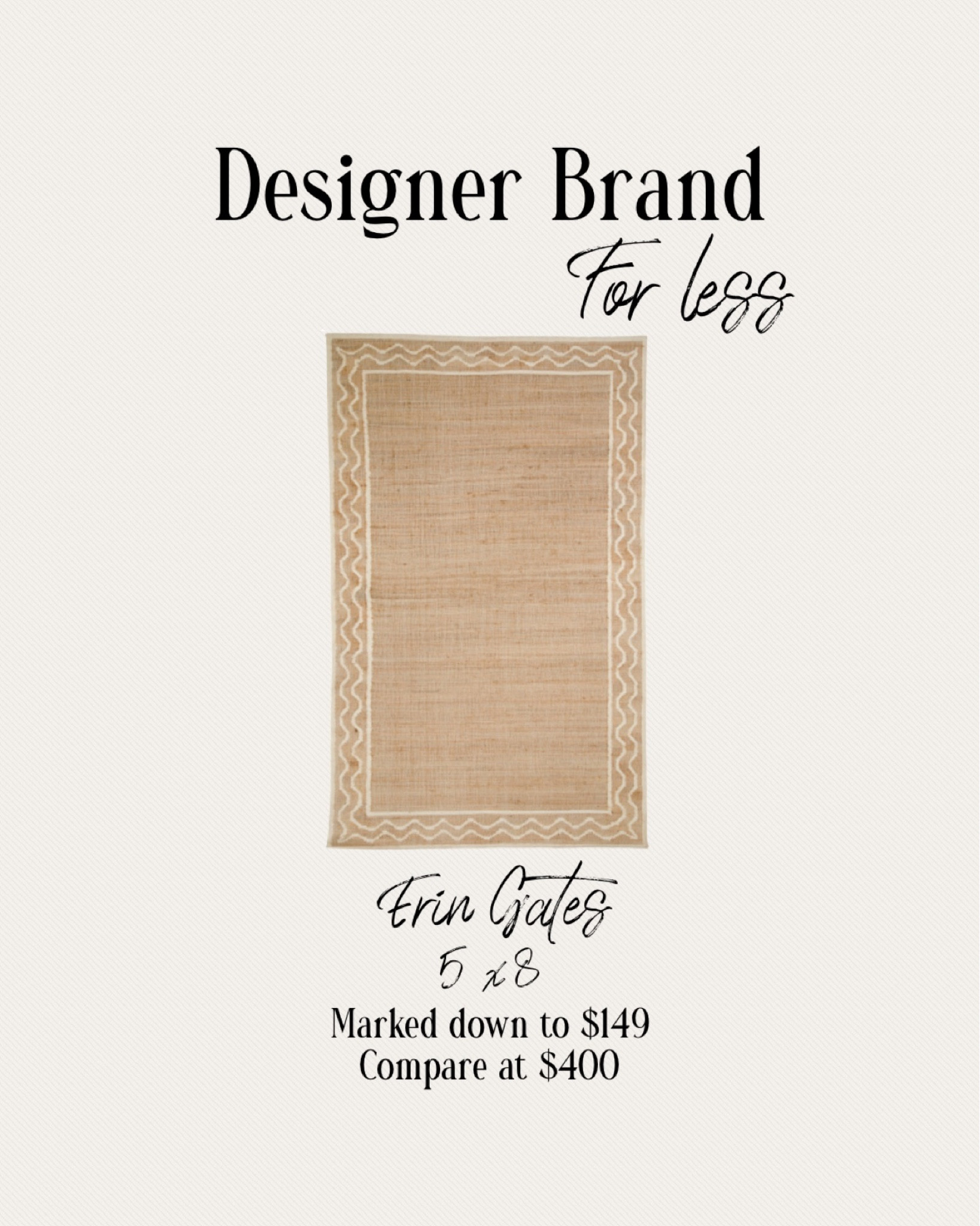Erin Gates rug discounted further to $149! Great price on a 5 x 8 designer rug! Selling elsewhere for approximately $400

TJ Maxx, designer rug, designer rug for less, splurge vs save rug, TJ Maxx rug, Erin Gates scalloped rug, neutral rug, living room rug, dining room rug, bedroom rug, designer brand rug for less

#LTKhome #LTKsalealert #LTKFind